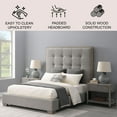 thumbnail image 2 of Cape Cod Fabric Tufted Bed, Assorted Sizes, 2 of 9