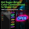 thumbnail image 3 of Green Light Innovations Color Customizable Bluetooth Controlled Typhoon OPEN Sign, 3 of 7
