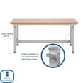 thumbnail image 5 of Seville Classics UltraHD Height Adjustable Workbench, 60" W x 24" D x 28.5"-42" H, 5 of 16