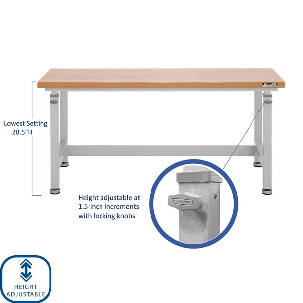 Seville Classics UltraHD Height Adjustable Workbench, 60