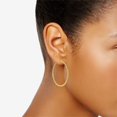 thumbnail image 5 of Diamond Cut Hoop Earrings in 14K Gold, 5 of 5