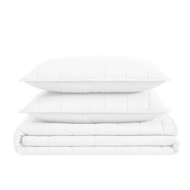 London Fog Garment Wash Solid Quilt Set, Assorted Sizes