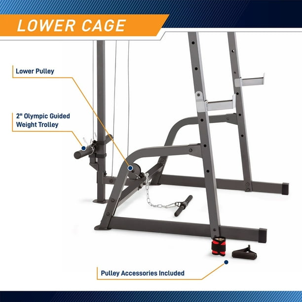 Marcy Pro Deluxe Cage System with Weight Lifting Bench