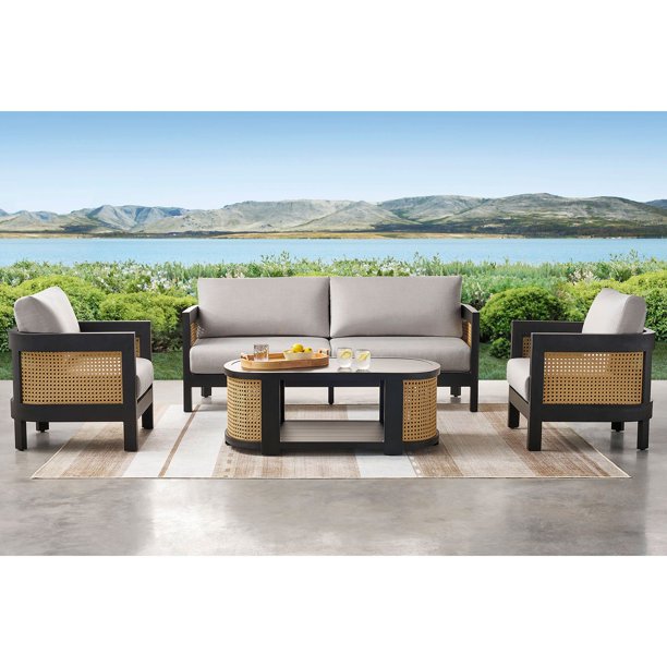 Member's Mark Enzo Deep Seating Set with Sunbrella Fabric, 4pc