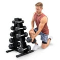 thumbnail image 7 of Marcy 150 lb. Rubber Hex Dumbbell Set with Rack, 7 of 10