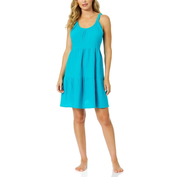 flowy cover up dress Women's The Breeze In My Hair White Open Knit Cover Up Mini Dress | Size: L main image 1