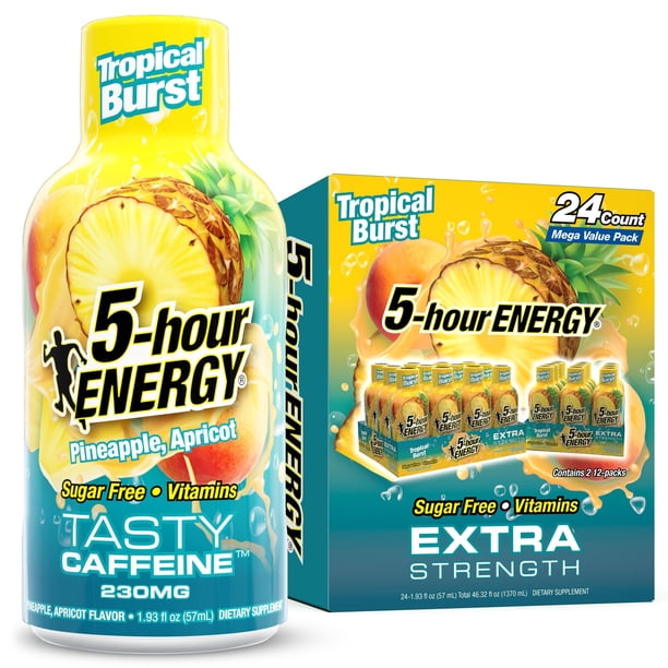 5-hour ENERGY Shot, Extra Strength, Tropical Burst 1.93 oz., 24 pk