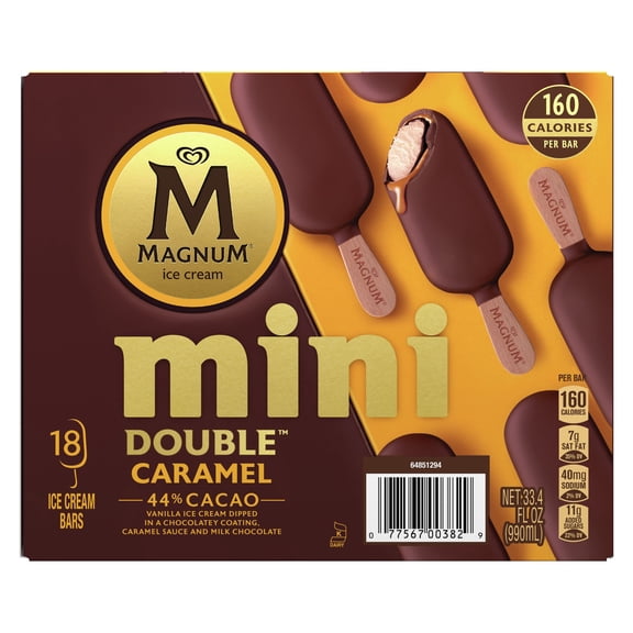 Magnum Mini Double Caramel Vanilla Ice Cream Bars, 18ct