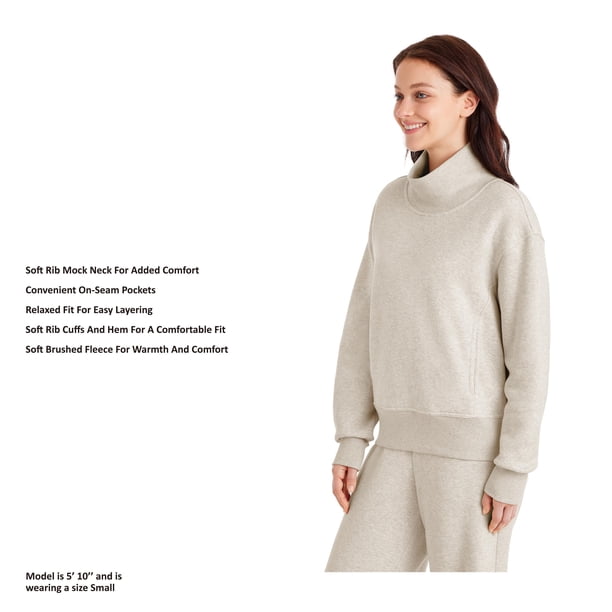 Member's Mark Women's Fleece Rib Mockneck Pullover - Samsclub.com