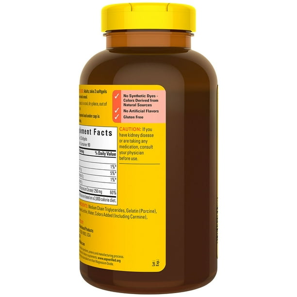 Now Foods Citrate De Magnésium En Softgels - Boîte De 180 Capsules - Complément Alimentaire