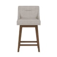 thumbnail image 12 of HH2 Home Upholstered Tapered Back Wood Adjustable Height Swivel Bar Stool, 12 of 19