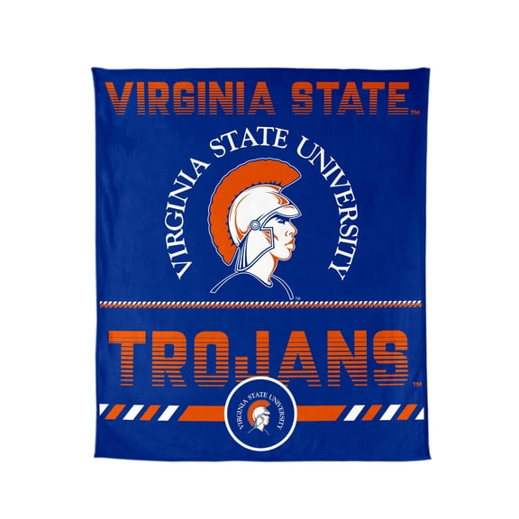 Logo Brands Virginia State Trojans 60"x70" Super Plush Blanket