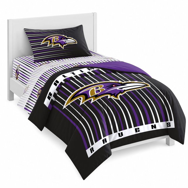 Logo Brands Baltimore Ravens Bed-In-A-Bag Set