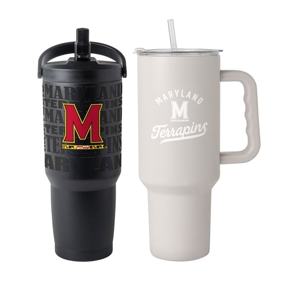 Logo Brands Maryland Terrapins Stainless Steel Tumbler Set
