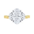 thumbnail image 5 of 2.46 CT.T.W. Moval & Half Moon Cut Lab Created Diamond Ring in 18K Gold, 5 of 13