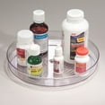 thumbnail image 2 of iDesign 2-Piece Set of 9" Clear Turntable Lazy Susan Organizers, 2 of 9