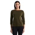 thumbnail image 1 of Rafaella Women's 3/4 Sleeve Boatneck Top, 1 of 11