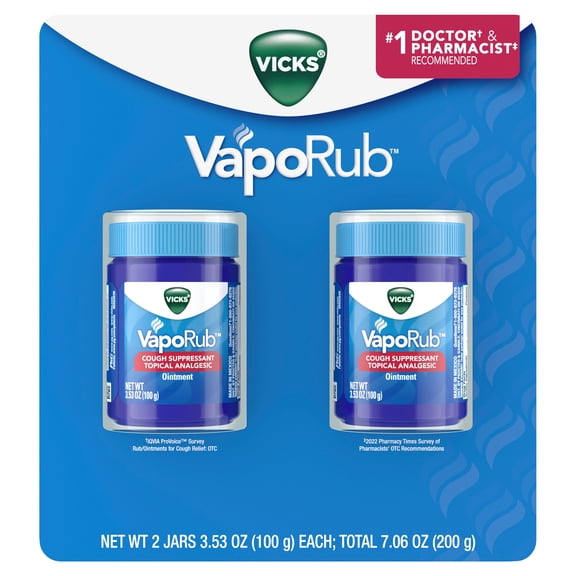 Vicks VapoRub Topical Analgesic Ointment, 3.53 oz., 2 pk.