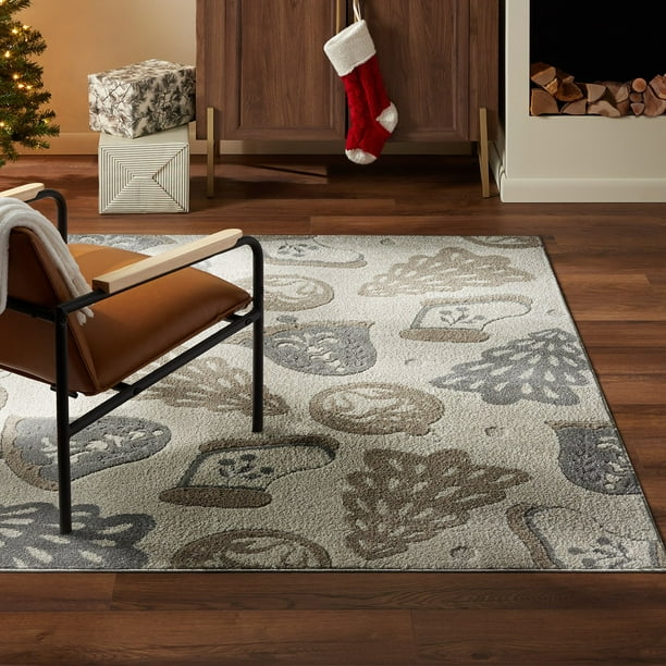 Frosty Bells Winter Whispers Holiday Area Rug, Assorted Sizes