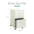 thumbnail image 12 of Hirsh 18" Deep 2-Drawer Mobile Letter Width Vertical File Cabinet, Choose Color, 12 of 18