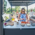 thumbnail image 3 of Backyard Discovery Luxury Galvanized Steel Covered Outdoor Kitchen with Grill & Pizza Oven, 3 of 24