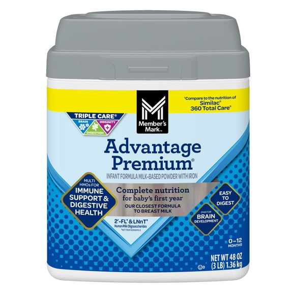 Member's Mark, Advantage Premium, Infant Formula, 48 oz.
