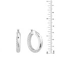 thumbnail image 7 of Hoop Earring and Bangle Bracelet Set in Sterling Silver, 7 of 8