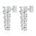 thumbnail image 3 of 925 Sterling Silver Lab Created White Sapphire Graduated Earring, 3 of 5