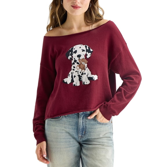 Aeropostale Women's Off-The-Shoulder Sweater