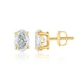 thumbnail image 3 of Lab Created 2.00 CT. T.W. Fancy Cut Diamond Stud Earrings in 18K Gold, 3 of 5