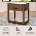 thumbnail image 2 of Marlow Solid Wood 1-Drawer End Table, Natural, 2 of 10