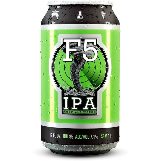 Coop Ale Works F5 IPA Ale Beer, 12 fl. oz. can, 24 pk.
