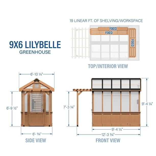 chobi's garden　904545 Backyard Discovery 9'x 6' Lilybelle Greenhouse - Samsclub.com