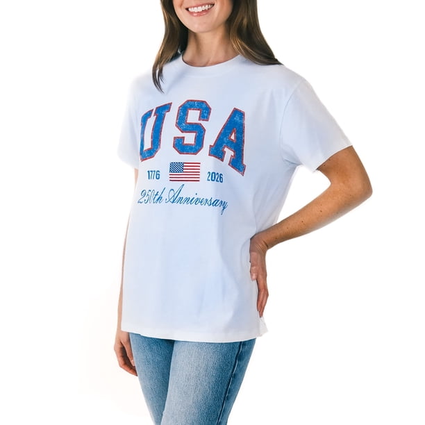 Mighty Fine Women's Americana Graphic T-Shirt - Samsclub.com