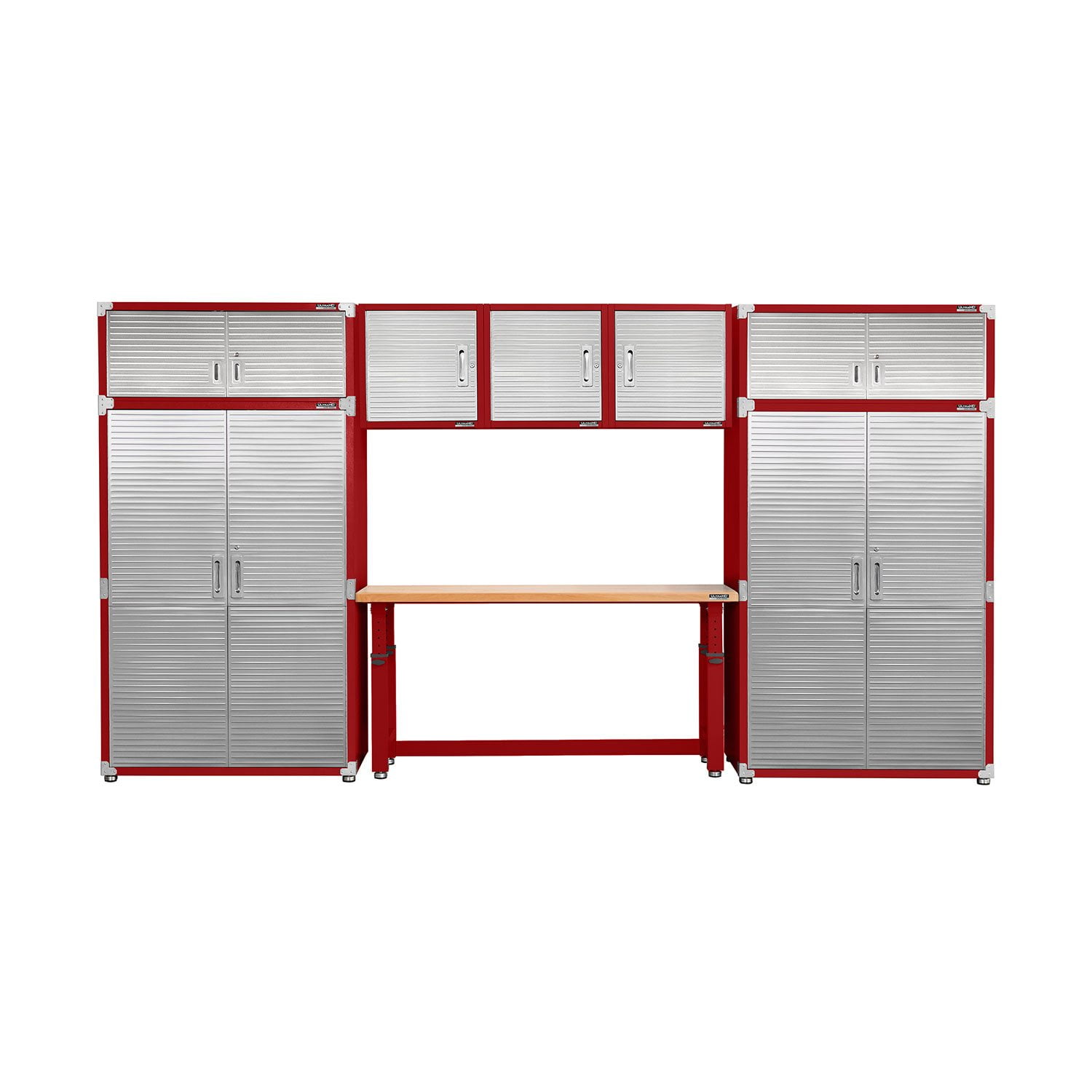 Seville Classics UltraHD 8-Piece Steel Garage Cabinet Storage Set