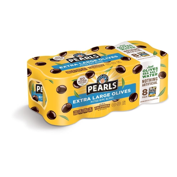Pearls Extra-Large Pitted Olives, 6 oz., 8 pk. - Samsclub.com