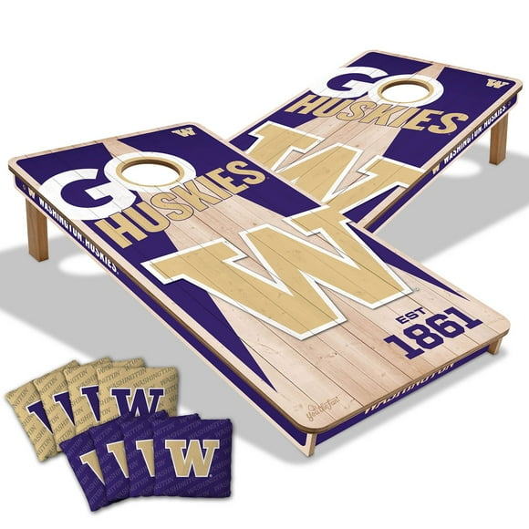 YouTheFan Washington Huskies 2'x4' Cornhole Board Set