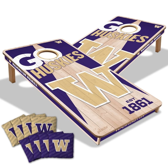 YouTheFan Washington Huskies 2'x4' Cornhole Board Set