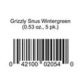 thumbnail image 1 of Grizzly Snus Wintergreen 0.53 oz., 5 pk., 1 of 1