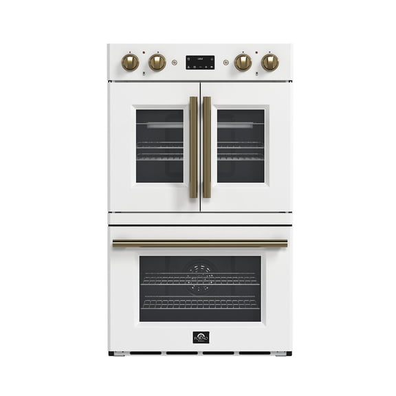 FORNO Asti 30-Inch Double Electric Wall Oven with Upper French Doors