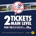 thumbnail image 1 of MLB New York Yankees, Two (2) Main Level Tickets + $30 Food & Beverage eVoucher, 1 of 1