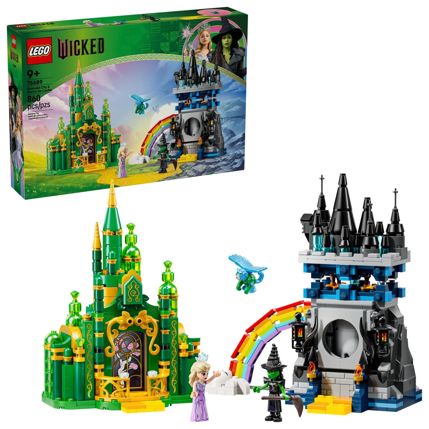 LEGO Wicked Emerald City & Kiamo Ko Castle Building Set, 860 pc