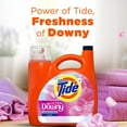 thumbnail image 3 of Tide with Ultra Downy Liquid Laundry Detergent, April Fresh Scent, 100 Loads, 128 fl oz, 3 of 7