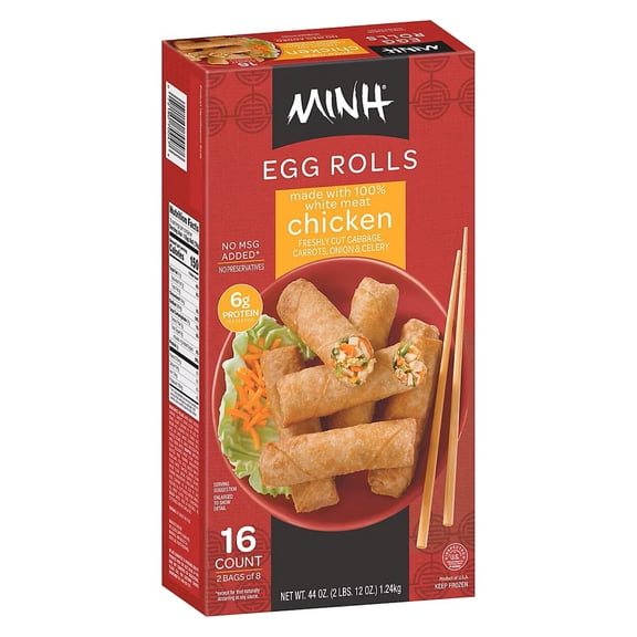 Minh Chicken Egg Rolls, Frozen, 2.75 oz., 16 ct.