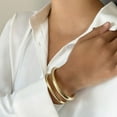 thumbnail image 6 of Cuff Bangle Bracelet in 14K Gold, 6 of 6