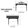 thumbnail image 12 of Range Steel Gazebo with Front Gable Overhang & PowerPort, 12 of 13