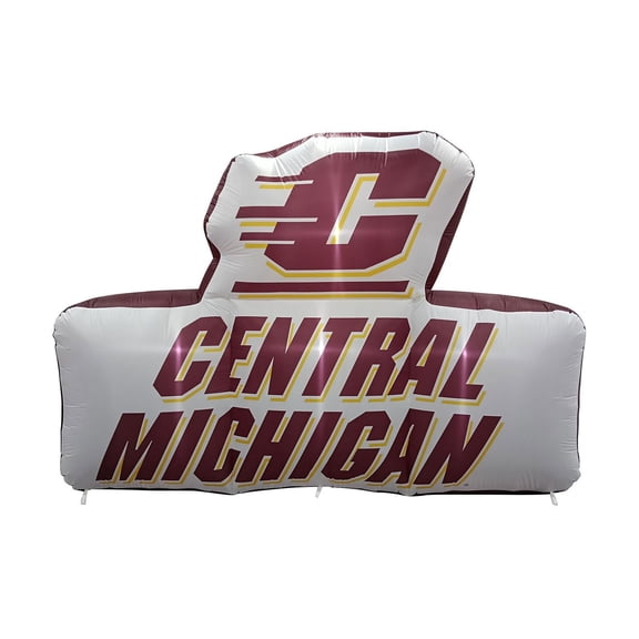 Logo Brands Central Michigan Chippewas Pre-Lit 7’x10’ Team Inflatable