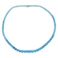 thumbnail image 4 of Graduated Gemstone Tennis Necklace in Sterling Silver, 4 of 9