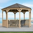 thumbnail image 4 of Yardistry 12' Meridian Octagon Gazebo, 4 of 7