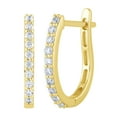 thumbnail image 1 of 0.23 CT. T.W. Diamond Hoop Earrings in 14K Gold, 1 of 7